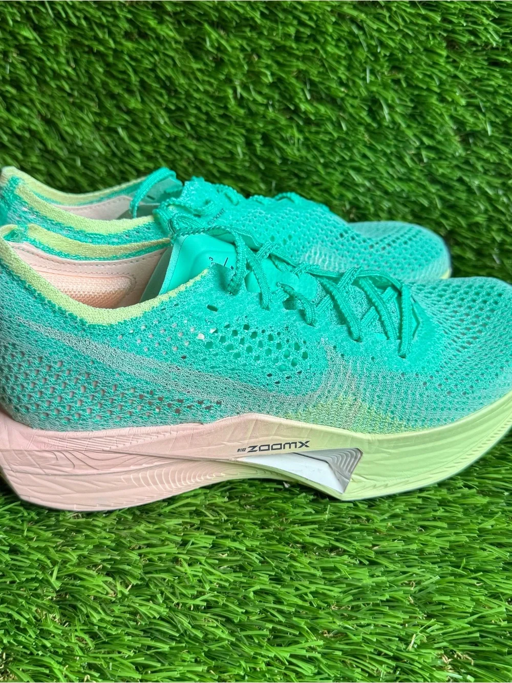 Nike Zoomx Vaporfly Next% 3 Flyknit Mint Foam-Sail Womens Sz 9 HQ3505-379 New